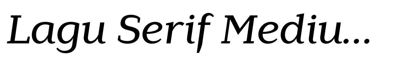 Lagu Serif Medium Italic